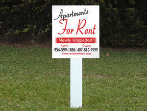 2x2 cheap Real Estate For Rent Signs