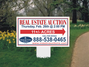 2x4 Property Auction Sign