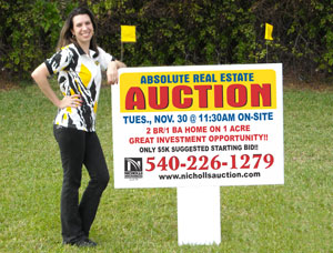 3x4 Real Estate Auction Sign