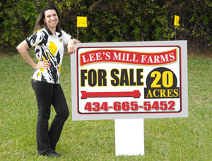 3x4 For Sale Auction Real Estate Signs