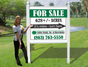 4x4 Commercial For Sale Real Estate Signs