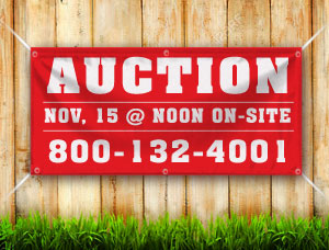Custom Size Commercial Auction banners