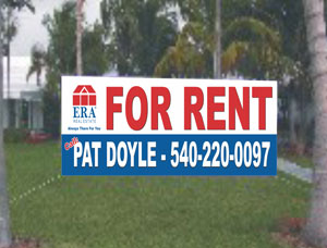 Custom Size Commercial For rent Banners
