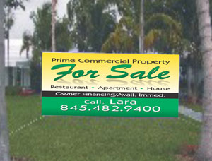 Custom Size Commercial Property Banners