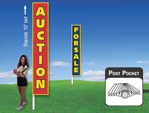 tall boy auction signs