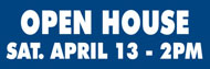 Open house rider sign