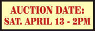 Auction Date Rider Sign