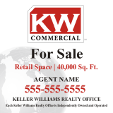 4x4 Keller Williams commercial sign