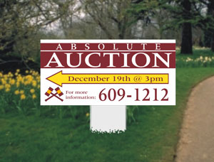 2x4 Property Auction Sign