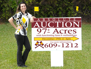 3x4 Real Estate Auction Sign