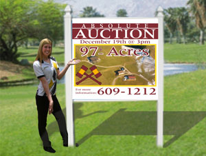 4x4 Auction sign