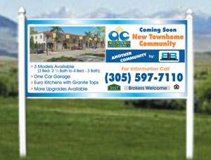 coming soon real estate sign