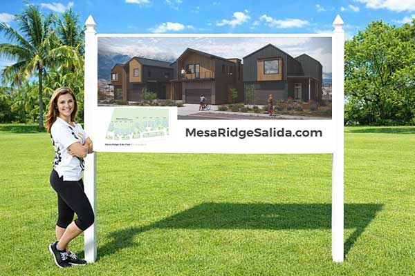 4x8 apartment leasing sign mounted outdoors for maximum community visibility