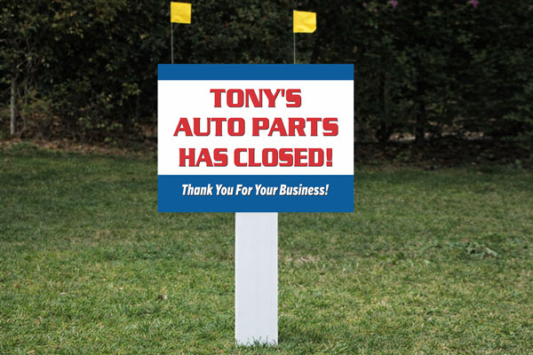 Preview of a 18x24 property sign