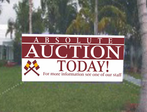Custom Size Commercial Auction banners