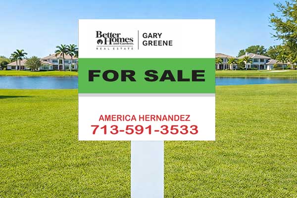 2x2 Better Homes and Gardens style signs for lot marking and small directional placement