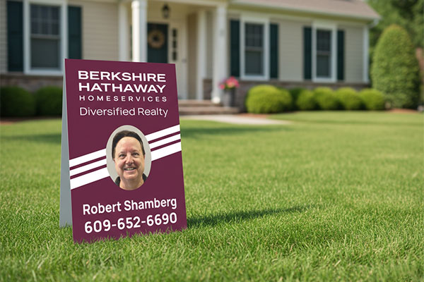 A-Frame for rent signs for sidewalk display