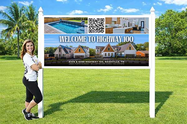 4x8 builder sign installed at construction site