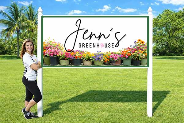 4x8 business sign installed outdoors