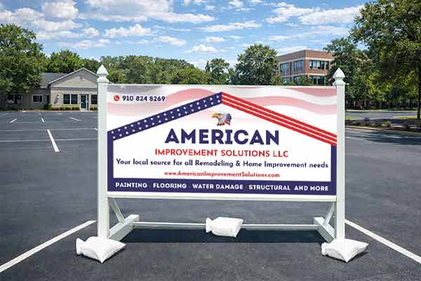 4x8 business sign installed outdoors