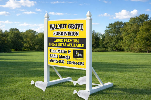 Preview of a 4×4 commercial site sign