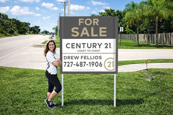 Preview of a 4×4 Sign with Metal Post Kit