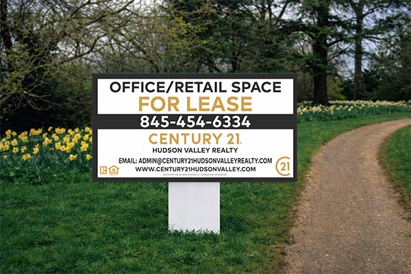 2x4 Century 21 directional sign for open house and parking