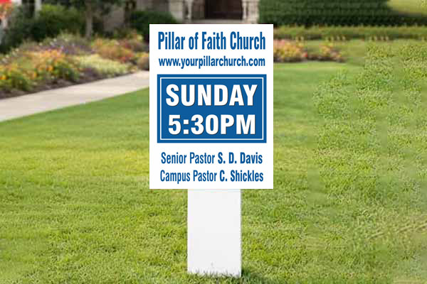 32x24 residential auction signs for property listings and bidder visibility