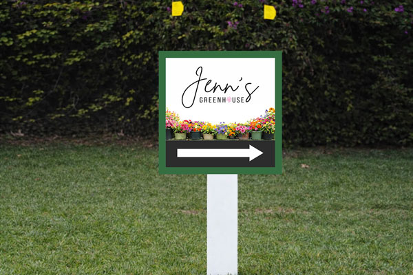 2x2 company signs for parcel and property marking