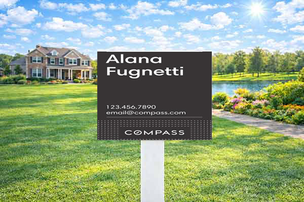 18x24 Compass yard sign for residential marketing