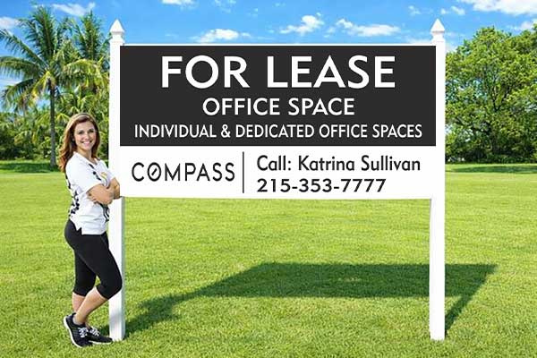 4x8 Compass sign installed outdoors