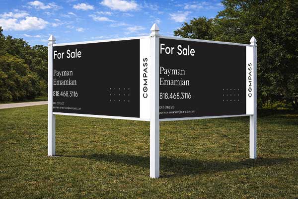 4x8 Compass sign installed outdoors