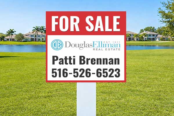 2x2 Douglas Elliman sign for lot marking and small directional placement