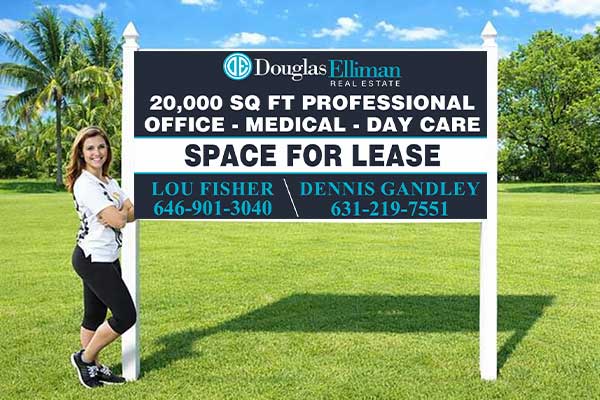 4x8 Douglas Elliman sign installed outdoors