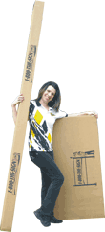 Shipping package for sign post