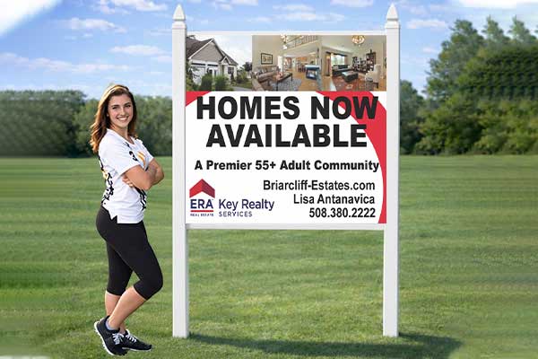 4x4 ERA sign mounted with PVC post kit