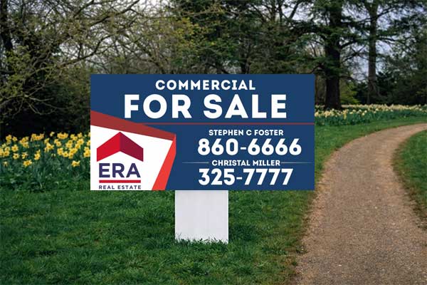 2x4 ERA directional sign for open house traffic and property guidance