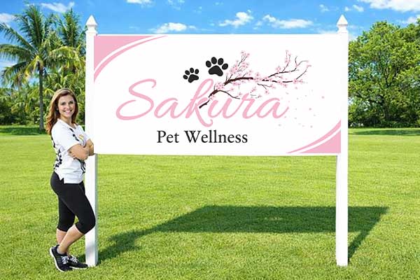 4x8 auction sign mounted outdoors for property marketing