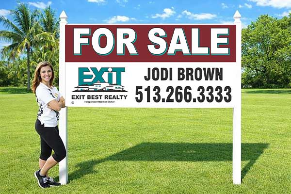 4x8 EXIT Realty sign installed outdoors