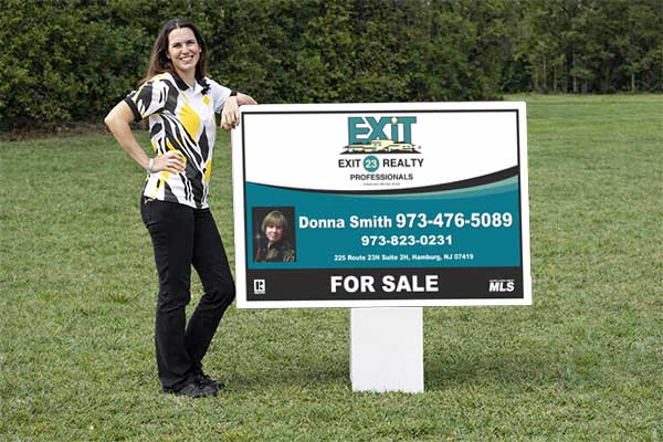 32x48 EXIT Realty yard sign for directional placement and listing support