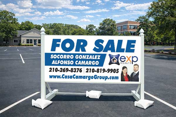 4x8 eXp Realty sign installed outdoors