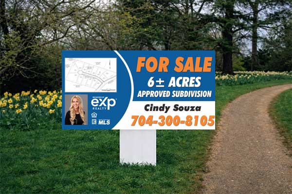 2x4 eXp Realty directional sign for open house traffic