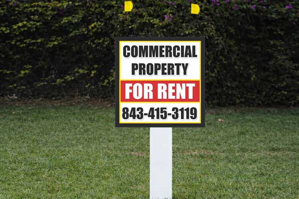 2x2 small for rent signs for apartment units and property marking