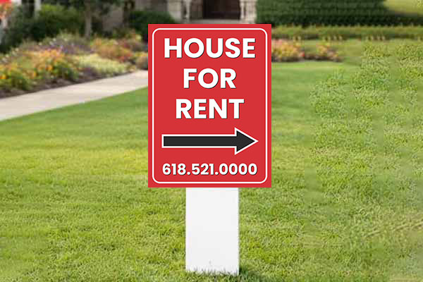 32x24 residential for rent signs for property listings and tenant visibility