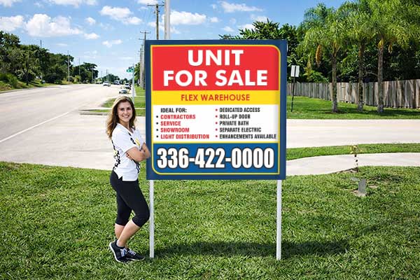 Preview of a 4×4 Sign with Metal Post Kit