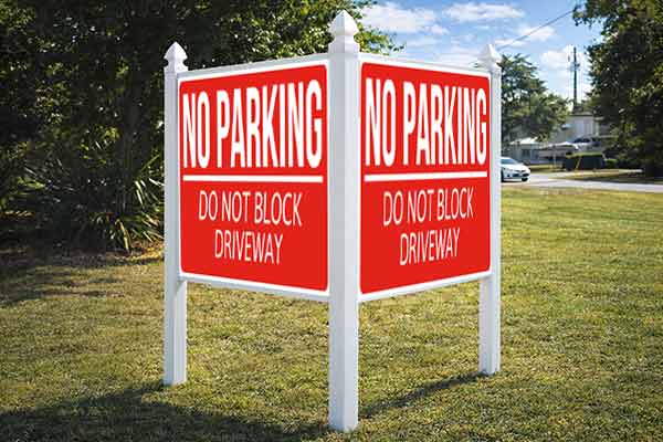 4x4 government sign mounted outdoors
