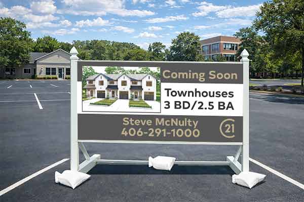 4x8 grand opening sign installed outdoors