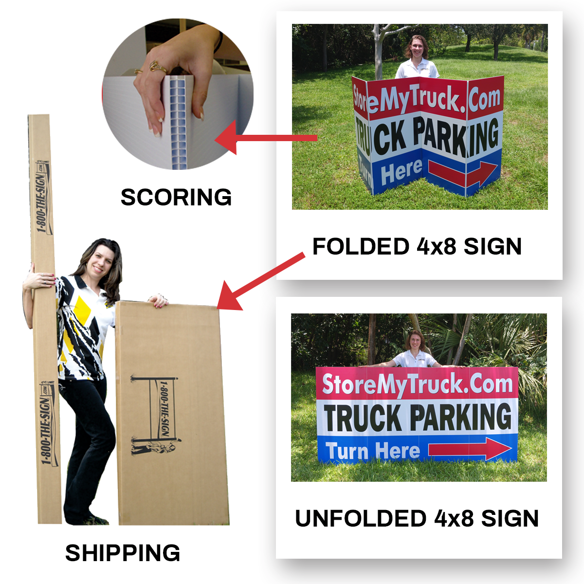 Large real estate signs shipping