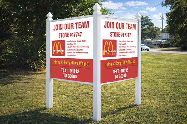 Preview of a 4×4 commercial site sign