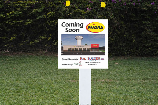 2x2 small auction lot signs for parcel marking and bidder navigation